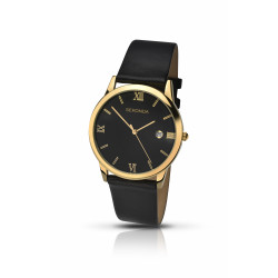 Sekonda black and hot sale gold watch