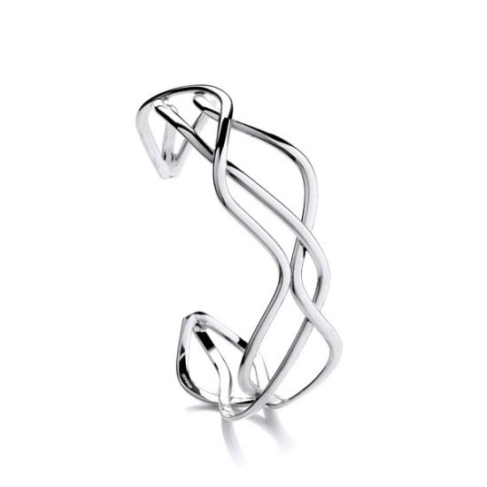 Cavendish French Sterling Silver Spaghetti Cuff Bangle 2561