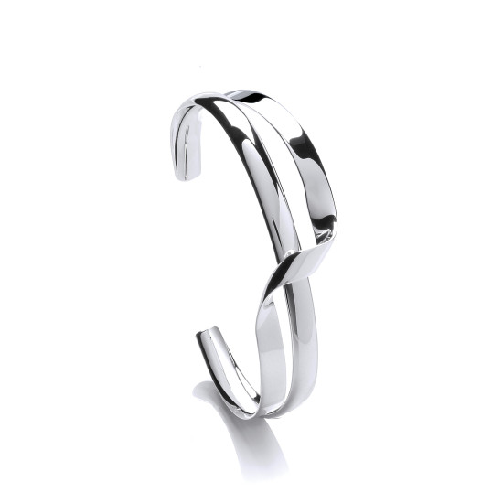 Cavendish French Silver Chunky Double Twist Bangle 2611