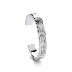 Cavendish French Silver Lines Cuff Bangle 2963