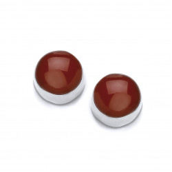 Cavendish French Little Red Button Stud Earrings 5081