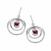 Cavendish French Silver and Red Jasper Hoopla Earrings 5416