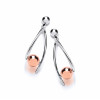 Cavendish French Silver and Copper Ball in a Wire Drop Earrings 5505