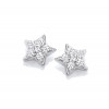 Cavendish French Silver & Cubic Zirconia Star Stud Earrings 5765