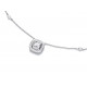 Cavendish French Round Suround Silver and Cubic Zirconia Necklace 6264