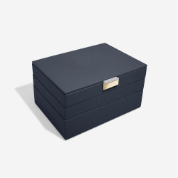 Stackers Navy Pebble Classic Jewellery Box Set of 3 75997