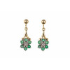 9ct Emerald and Diamond Drop Earrings AP1050