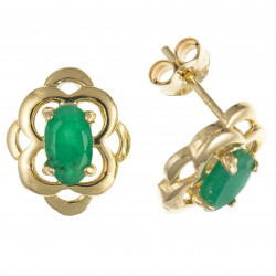 9ct Emerald Stud Earrings AP6644