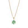 9ct Gold Emerald Pendant and chain AT0042