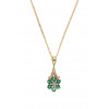 9ct Emerald and Diamond Pendant AT1050