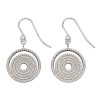 Fiorelli Silver Spiral Drop Earrings with Pave CZ E6116C