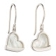 Fiorelli Silver Heart Drop Earrings with Mother of Pearl Centre E6117W