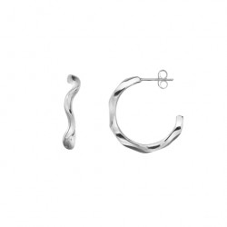 Sea Gems Silver Hoop Earrings P1033