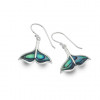 Sea Gems Silver Whale Tail Dropper Earrings P1133