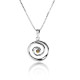 Sea Gems Silver Spiral Pendant and Chain P1172