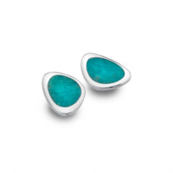 Sea Gems Silver Turquoise Stud Earrings P1198