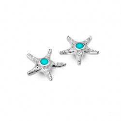 Sea Gems Silver Star Fish Stud Earrings P1283