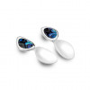 Sea Gem Silver Shell Dropper Earrings P1326