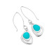 Sea Gems Silver Turquoise Dropper Earrings P1336