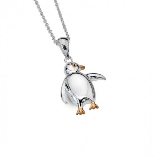 Sea Gems Silver Penguin Pendant and Chain P1396