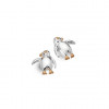 Sea Gems Silver Penguin Stud Earrings P1398