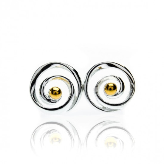 Sea Gems Silver Spiral Studs P1710