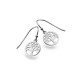 Sea Gems Silver Tree of Life Dropper Earrings P3825  