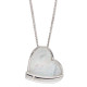 Fiorelli Silver Heart Pendant with Mother of Pearl Centre and Chain P5027C