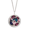 Fiorelli Silver Navette Crystal Mosaic Pendant and Chain P5036