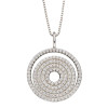 Fiorelli Silver Spiral Pendant with Pave CZ and Chain P5072C