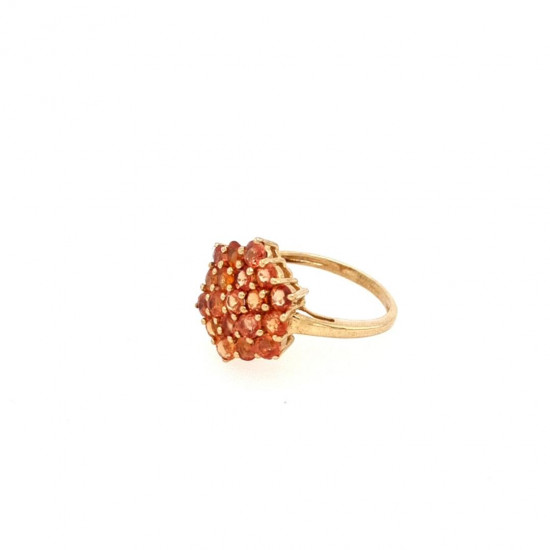 Pre Owned 9ct Orange Gem Stone Ring ZK513