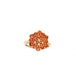 Pre Owned 9ct Orange Gem Stone Ring ZK513