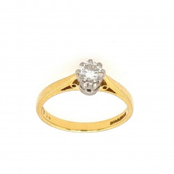 Pre Owned 18ct Diamond Solitaire Ring ZK566