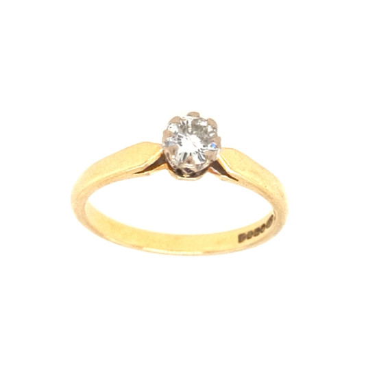 Pre Owned 18ct Diamond Solitaire Ring ZL613