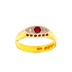 Pre Owned 22ct Ruby and Diamond Ring ZM170