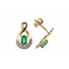 9ct Emerald and Diamond Stud Earrings AP0499