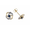 9ct Gold Sapphire and Diamond Stud Earrings AP1195