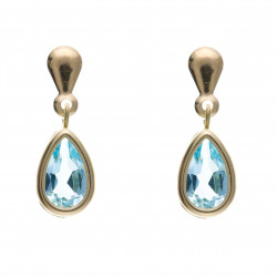 9ct Blue Topaz Drop Earrings AP6831