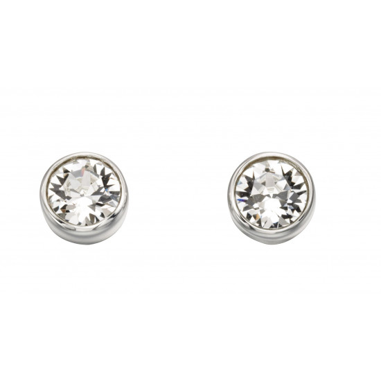 Birthstone Silver Studs April E4926C