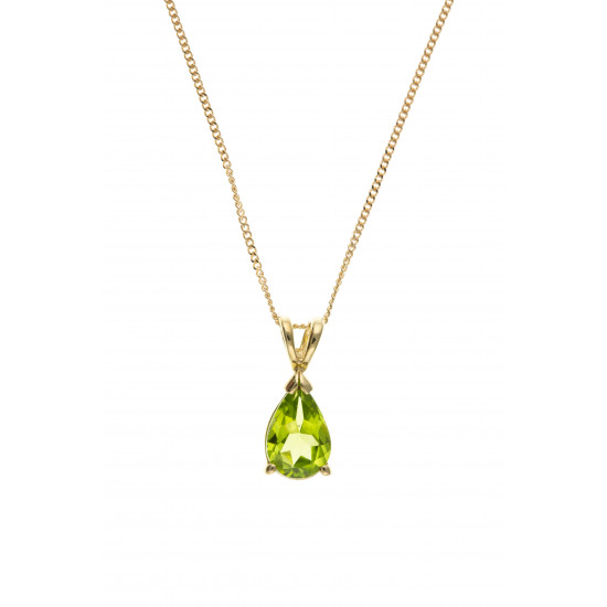 9ct Peridot Pendant and Chain AT3199