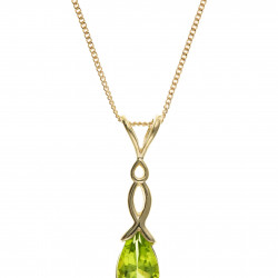 9ct Peridot Pendant and Chain AT3945