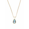 9ct Blue Topaz Pendant and Chain AT3978