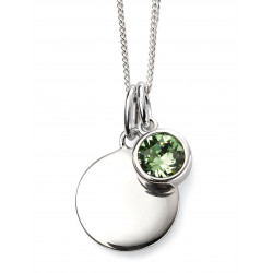 Birthstone Silver Pendant Augsut P4597