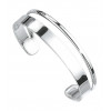 Silver Beginnings D-Shape & Flat Torque Bangle B085