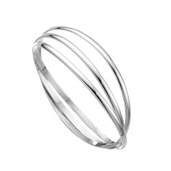 Silver Plain Russian Bangle B189