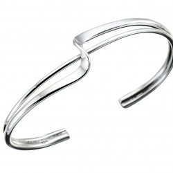 Silver Squiggle Bangle B431