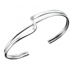 Silver Squiggle Bangle B431