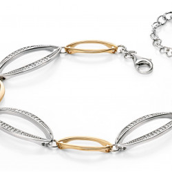 Fiorelli Silver Two Tone Bracelet B4389C