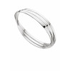 Silver Plain Flat Cut Russian Bangle B4587