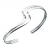 Silver Double Wave Cuff Bangle B480